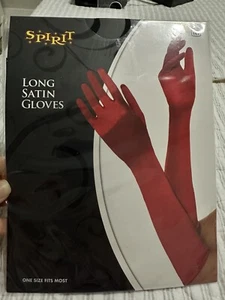 Long Satin Gloves Color Red - Spirit - Picture 1 of 5