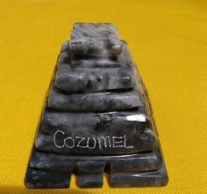 Marmor Pyramide Statue Maya - Onyx Briefbeschwerer - Cozumel 2" Souvenir - Onix - Bild 1 von 11