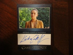 Game of Thrones The Complete Series Volume 2 KEISHA CASTLE-HUGHES Blue Autograph