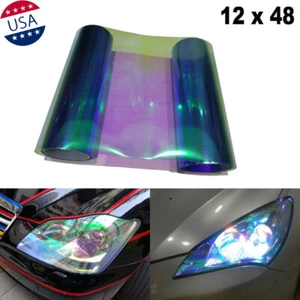 12" x 48" Neo Purple Chameleon Color Tint Vinyl Film Overlay Sheet For Headlight - Picture 1 of 12