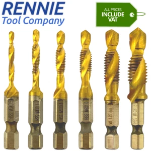 Rennie Tools Combination Drill And Tap Bits M3 M3.5 M4 M5 M6 M8 M10 All Sizes - Picture 1 of 9