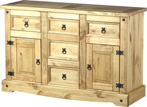 MEXICAN PINE CORONA LIVING ROOM FURNITURE TABLE, SHELVES - Picture 1 of 17
