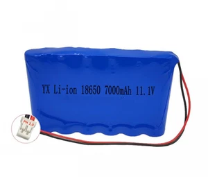 Batería 11.1V 3S2P Li-ion 7000mAh 12V Recargable para Luz LED Audio - Imagen 1 de 5