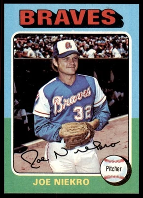 Topps Set Break Joe Niekro 1975 #595 casi nuevo-como nuevo o mejor Foto 1 de 2
