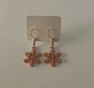 Pendientes copo de nieve oro rosa, 1’ Foto 1 de 4