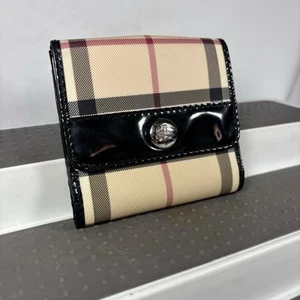 Burberry Nova Check Leder Bifold Geldbörse Top Zustand - Bild 1 von 11
