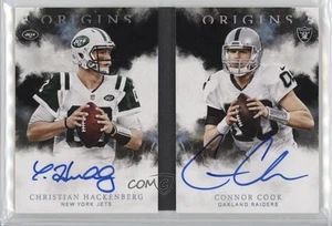 2016 Origins Black 1/1 Christian Hackenberg Connor Cook Rookie Auto RC 05or - Picture 1 of 3