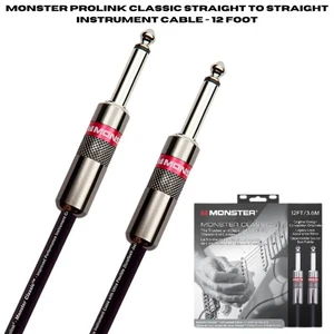 Monster Prolink Classic Straight to Straight Instrument Cable – 12 ft - Picture 1 of 13
