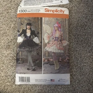 Simplicity 1300 Lolita Goth Costumes Pattern Size 6-12 HH - Picture 1 of 3