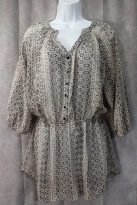 Maurices Damen Salt & Pepper Langarm Bluse mit Knopfleiste Größe Medium - Bild 1 von 3