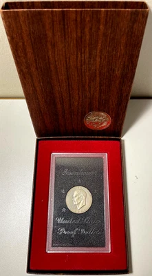 1974 S Eisenhower Ike SILVER Dollar Proof Coin US Mint Brown Box OGP-TONER! - Image 1 of 3