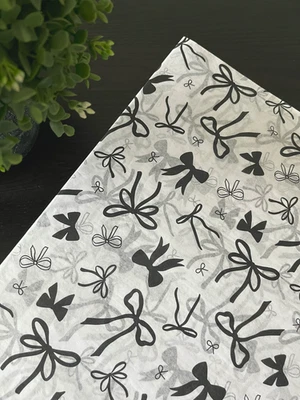 COQUETTE BOWS Design Tissue Paper Sheet Choose Size & Package Amount - Image 1 of 4
