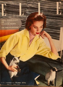 'ELLE' FRENCH VINTAGE MAGAZINE CHRISTMAS ISSUE 13 DECEMBER 1954 - Picture 1 of 4