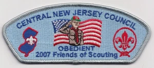 CSP - CENTRAL NEW JERSEY COUNCIL - SA-32 - 2007 FOS - $500 DON. - OBEDIENT - Picture 1 of 1