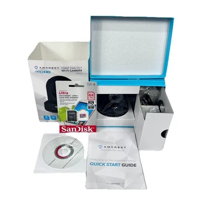 Amcrest 1080P HD IP2M-841B IP WiFi Wireless Security Video System New - Image 1 of 4