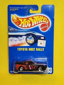 1991 HOT WHEELS TOYOTA MR-2 RALLY Black 4609 Blue Card #233 NIP 🔥F - Bild 1 von 10