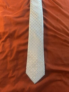 Tommy Hilfiger Blue Geometric Silk Tie 57” x 3.5” New Old Stock - Picture 1 of 7