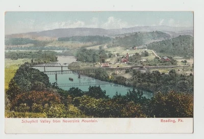 SCHUYLKILL VALLEY Río Neversink Vista Aérea Puentes Lectura UDB Postal UB Foto 1 de 2