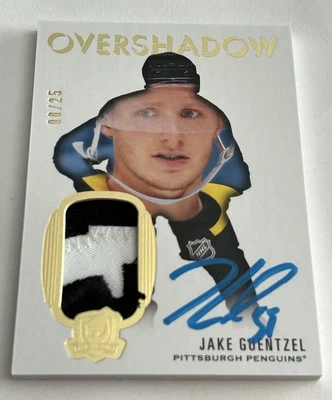 2019-20 Upper Deck The Cup Hockey Overshadow Jake Guentzel GU Patch Auto /25 - Image 1 of 3