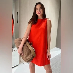 Neu mit Etikett Weekend Maxmara Racer - Freizeitkleid Kleid ROT Größe 10 UVP 425 $ - Bild 1 von 15