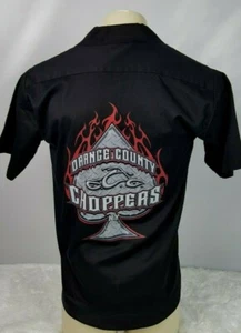 OC Choppers Motorcycles New York Short Sleeve Work Shirt Men Size Medium Black - Picture 1 of 9