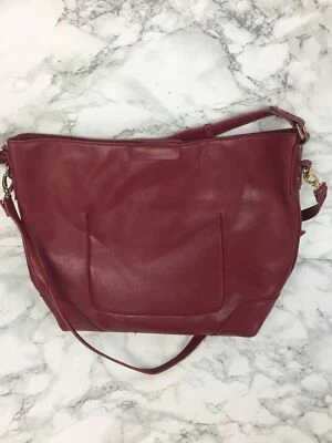 Accessorize Bolso de Hombro Damas Tamaño Grande Comprador Trabajo Color Borgoña  Foto 1 de 4