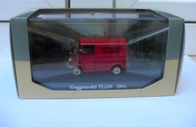 Goggomobil TL250 1963 red atlas verlag ixo MIB 1:43 zundapp dkw heinkel microcar - Immagine 1 di 4