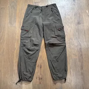 Vintage Suisse Pants Mens L Brown Military Paratrooper Surplus Cargo Pocket Army - Picture 1 of 15