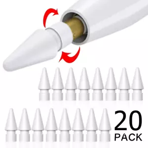 20 New Replacement Pencil Tips Apple 1st 2nd Gen iPad Stylus Lot NIB - Picture 1 of 3