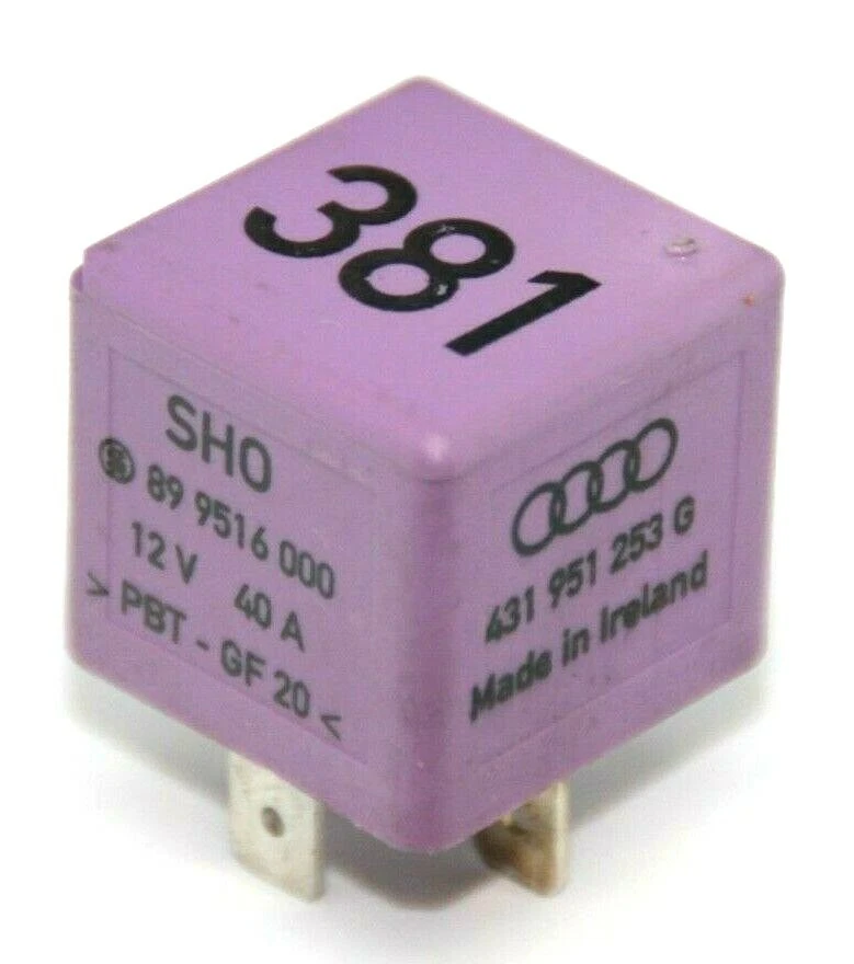 Relais Nr. 381 431951253G AUDI 80 100 200 A4 A6 VW Passat SKODA Superb 12V 40A - Bild 1 von 1