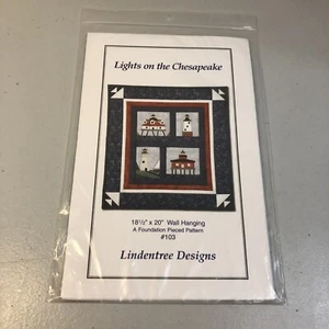 Lights on the Chesapeake Quilt Pattern Wall Hanging 18.5" x 20" Foundation Piece - Picture 1 of 3