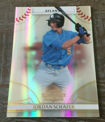 2008 Donruss Threads Gold Century Proof Jordan Schafer #53 RC /50 - Image 1 of 4