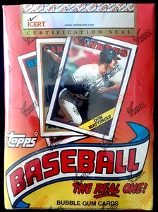 1988 Topps Baseball Wax Box (36 Sealed Packs) ICERT CERTIFIED 93632 - Bild 1 von 7