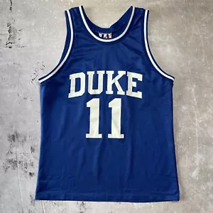 Vintage 80s Duke Blue Devils Basketball Jersey Made in USA #11 Logo Athletic - Picture 1 of 7