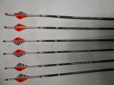 6- Easton FMJ Full Metal Jacket 4mm 340 Arrows! Custom Dip/Crested/Blazer Vanes - Image 1 of 2