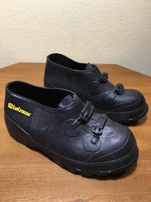 Bota de chuva preta lacrosse fivela overshoe masculina EUA 8 usada #266100 - Imagem 1 de 4