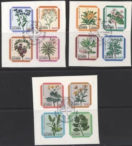Portugal Azores 1981-3 Regional Flowers, set of 12, used, o/p, FDPM - Picture 1 of 1