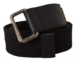 C'N'C 'Costume National Ceinture Coton Noir Ducati Métal Boucle S.85cm / 4cm - Foto 1 di 9