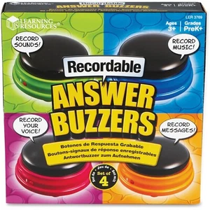 Learning Resources Recordable Answre Buzzers Set, 4Pcs, Ast - Picture 1 of 1