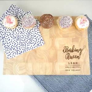 Personalisiertes Backen Königin Servieren Kuchenbrett Groß Kuchenständer Küche Mama Geschenke - Bild 1 von 19