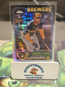 Logofractor cromado Jackson Chourio RC #161 Milwaukee Brewers 2024 Topps - Imagen 1 de 2