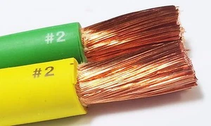 20' FT 2 AWG GAUGE EDPM WELDING CABLE 10' GREEN 10' YELLOW USA NEW - Picture 1 of 1