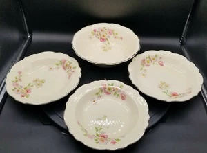 4 pz Homer Laughlin Virginia Soffice Rose 8-1/2 zuppa, insalata e 8-3/4 ciotole da porzione - Foto 1 di 11