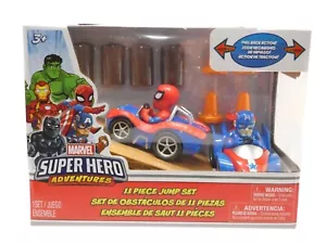 Marvel Super Hero Avengers Jump Set Spiderman Captain America Spielzeugautos Fahrzeuge - Bild 1 von 13