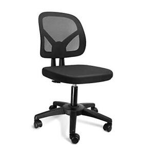  Armless Office Chair Mesh Ergonomic Small Desk Chair Armless Adjustable 