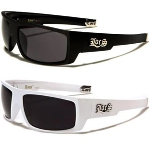Oversized locs sunglasses mens large wrap designer gangsta retro black white - Picture 1 of 4
