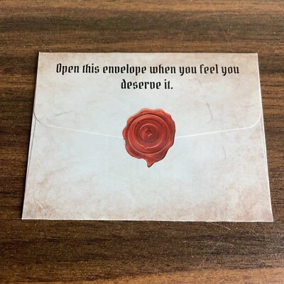 Gloomhaven Deserve It Reward Envelope New Sealed - Image 1 of 2