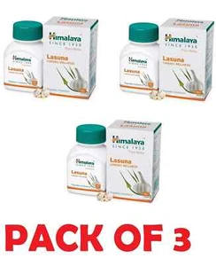 Himalaya Lasuna 60 Tabs x3 – Natural Cholesterol Care | Ayurvedic Heart Health - Picture 1 of 8