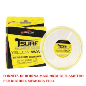 TUBERTINI T-SURF YELLOW 300mt  0,24mm  SPECIALE SURF CASTING MARE FONDO - Foto 1 di 1