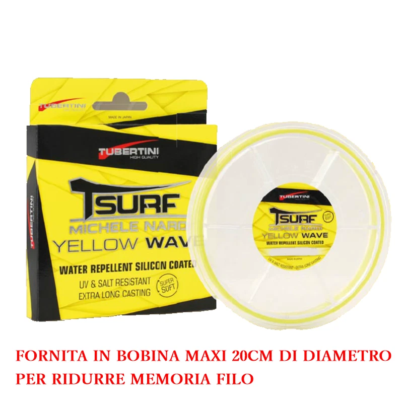 TUBERTINI T-SURF YELLOW 300mt  0,24mm  SPECIALE SURF CASTING MARE FONDO - Immagine 1 di 1